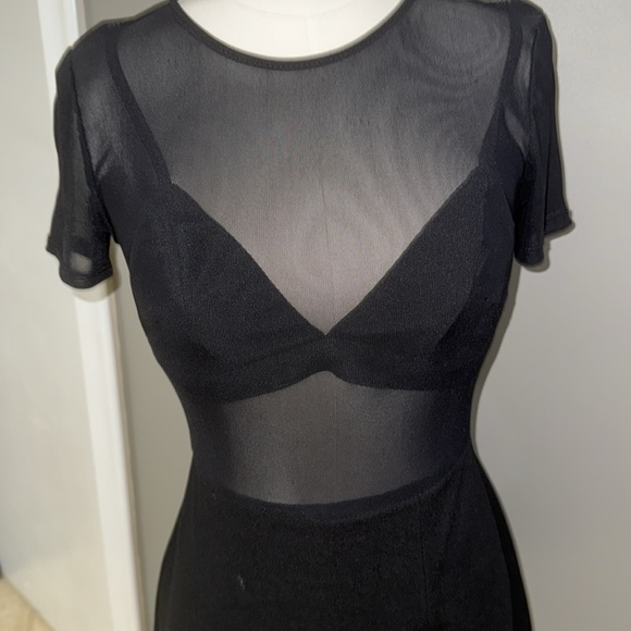 Black LBD w/sheer top & skort underneath. - Picture 2 of 8